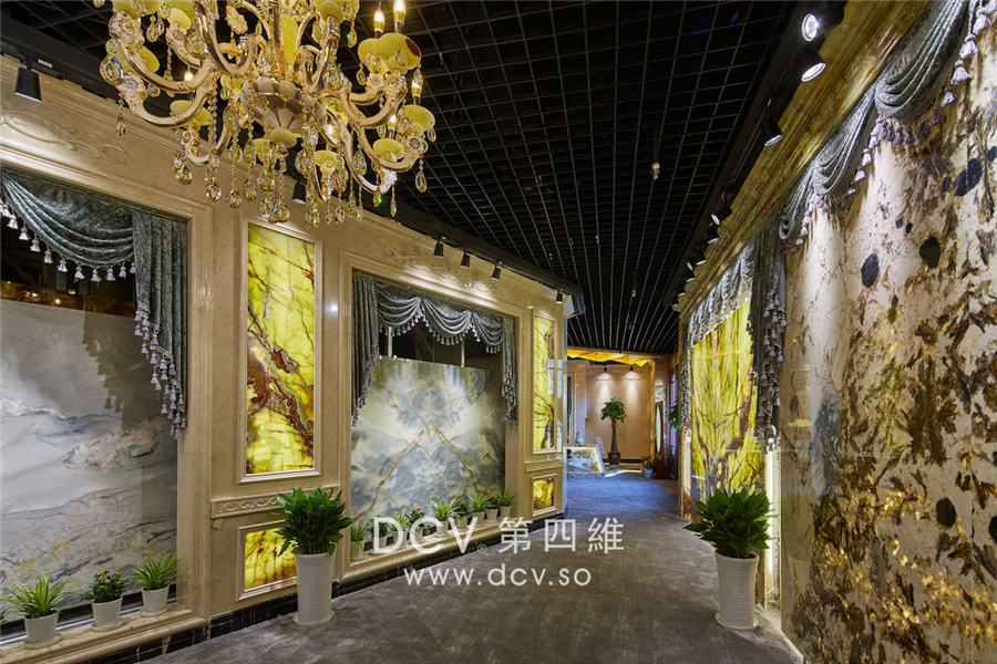 西安-玉宫奢石馆石材展厅（红星美凯龙）现代简约室内外装修设计