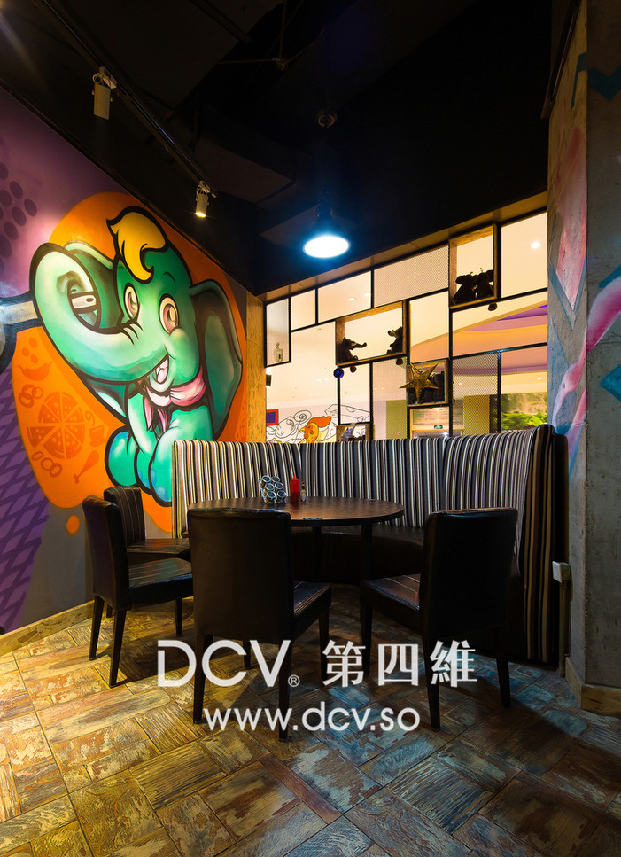 西安-飞象披萨特色主题餐厅设计（金地广场店）