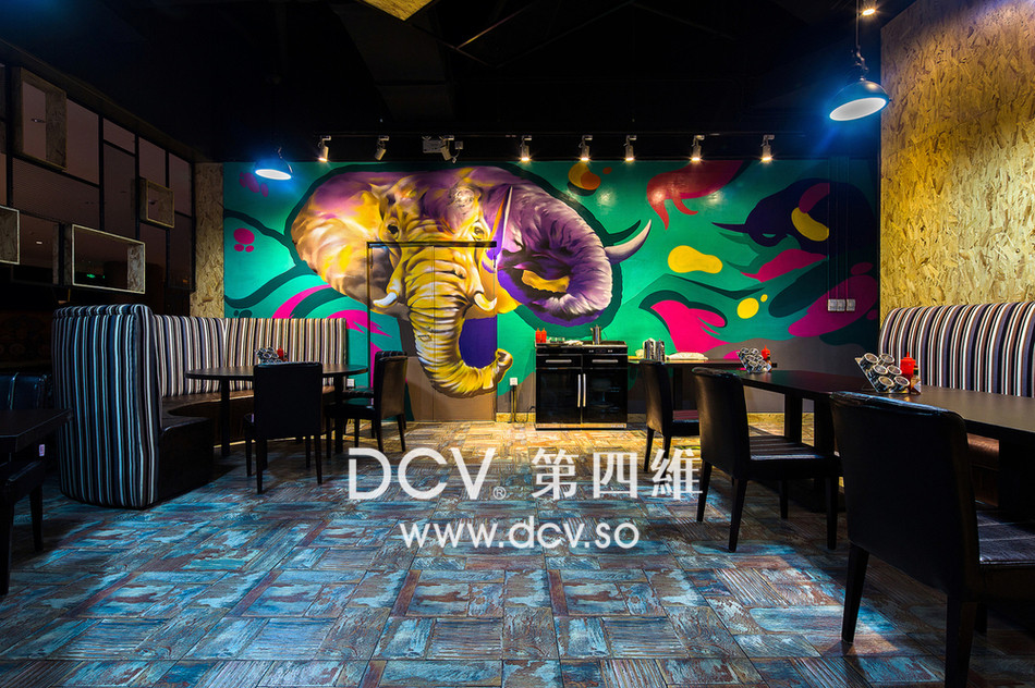 西安-飞象披萨特色主题餐厅设计（金地广场店）